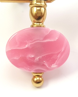 Oval Patter Pink Marble