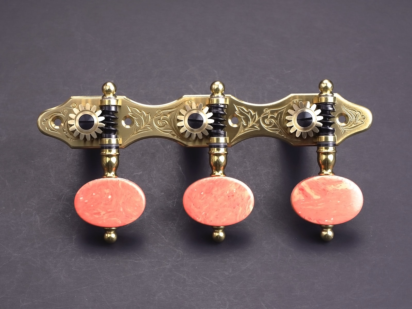 Rodgers Tuners L112 Brass Orange Marble