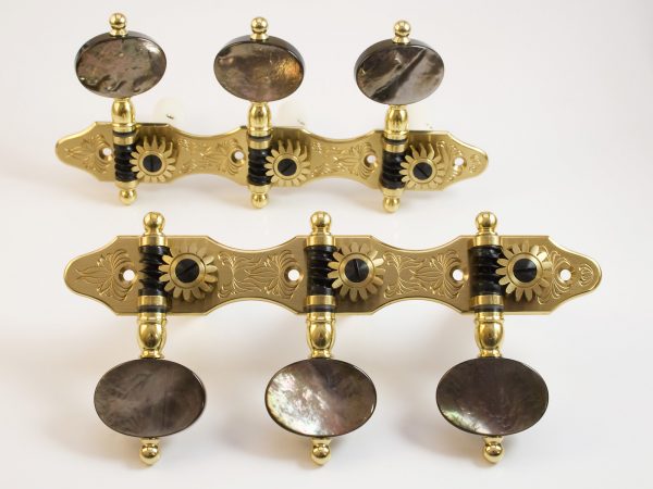 L222 Brass with Oval Dark MOP buttons