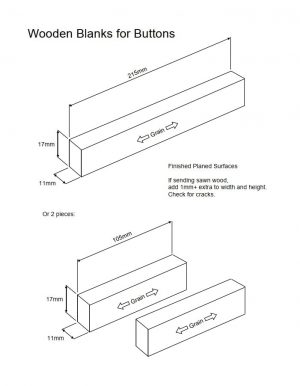 Wooden Button Blank Sizes